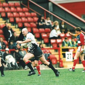 Paul Davidson on the charge at London - June 2nd 1996.