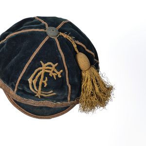 Jamie Hill - Crompton F.C. cap circa 1892.