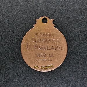 Dave Holland - Oldham F C Lancashire Cup Winners Medal 1913/14