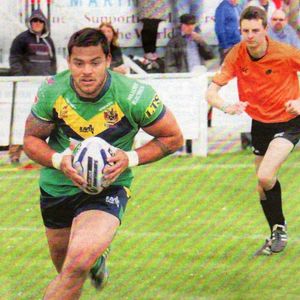 Sam Gee on the way to a try against Gateshead - June 30th 2013.