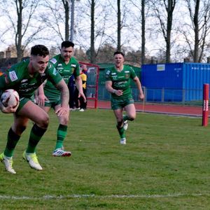 A try for Danny Bridge at North Wales - March 25th 2018.