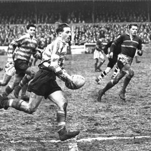 Nestor breaks through against Rochdale - March 22nd 1958.