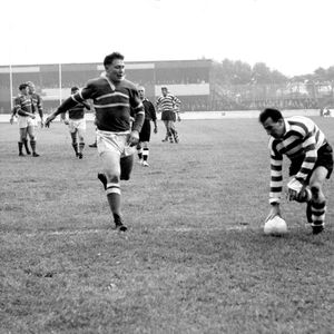 A try for Frank Pitchford against Rochdale - Aug 12th 1961.
