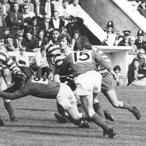 Frank Foster looks for support in the 1972 Law cup match - Aug 12th 1972.
