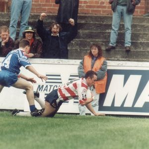 Martin Holden scores a late winner in the 1993 Law Cup - Aug 22nd 1993.