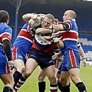 Luke Menzies in action against Rochdale - April 27th 2008..