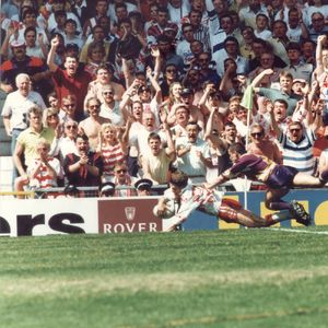 Scott Ranson scores a beauty at Old Trafford v Sheffield - May 17th 1992.