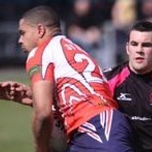 Ian Lovell moves in on Marcus St. Hilaire - April 11th 2010.