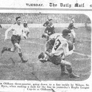 Oldham v St Helens Recs, 21 October 1929
