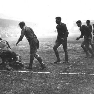 A scramble in the mud near the Oldham try-line - Feb 21st 1959.
