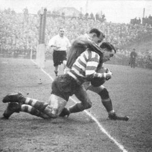 Dick Cracknell scores at Swinton (2nd angle) - April 8th 1955.