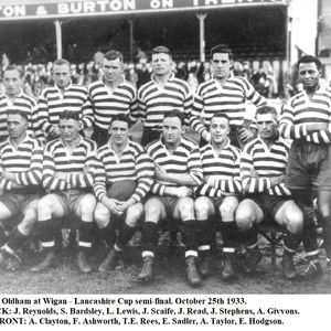 Oldham team at Wigan - Oct 25th 1933.