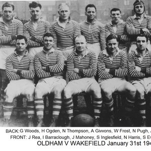 Oldham team v Wakefield January 31st 1948.