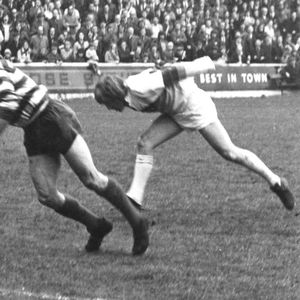 Tommy Davies scores against Whitehaven - March 25th 1972.