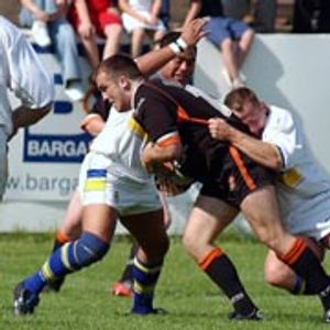 Oldham's Craig McDowell in action at Whitehaven - Aug 24th 203