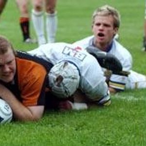A try for Martin McLoughlin at Whitehaven - Aug 29th 2004.