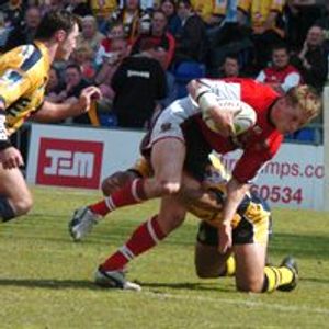 Jon Goddard is brought down v Whitehaven - May 15th 2005.