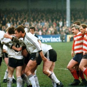 The Oldham and Widnes scrum - prob Dec 26th 1984.
