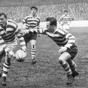 Vince nestor moves in to tackle Keith Holden - March 12th 1960.