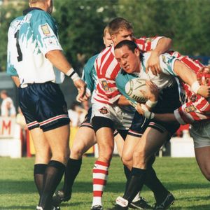David Bradbury in the thick of the action at Central Park - June 16th 1996.