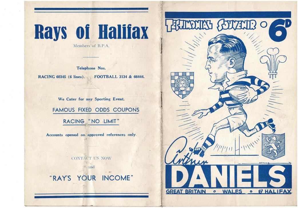 Programme cover: Oldham v Halifax, 15 May 1954