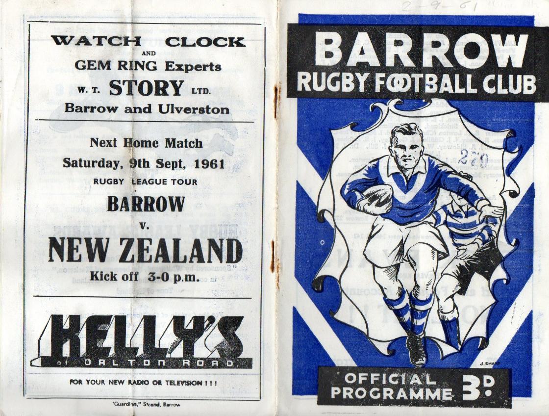 Programme cover: Oldham v Barrow, 2 September 1961