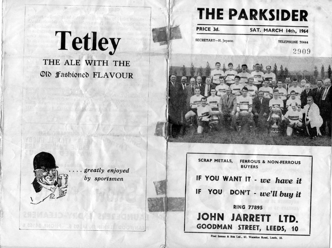 Programme cover: Oldham v Hunslet, 14 March 1964