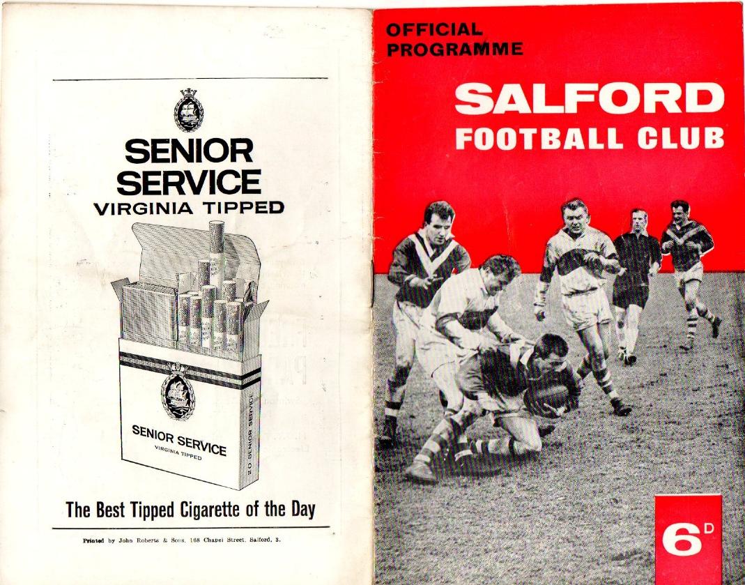 Programme cover: Oldham v Salford, 13 November 1965