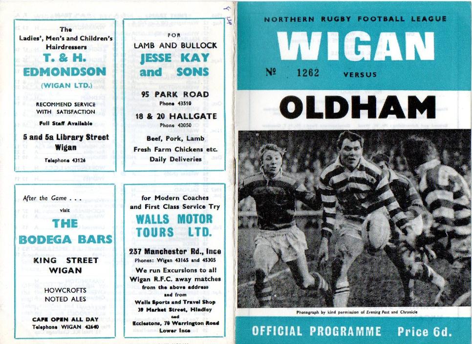 Programme cover: Oldham v Wigan, 18 March 1967