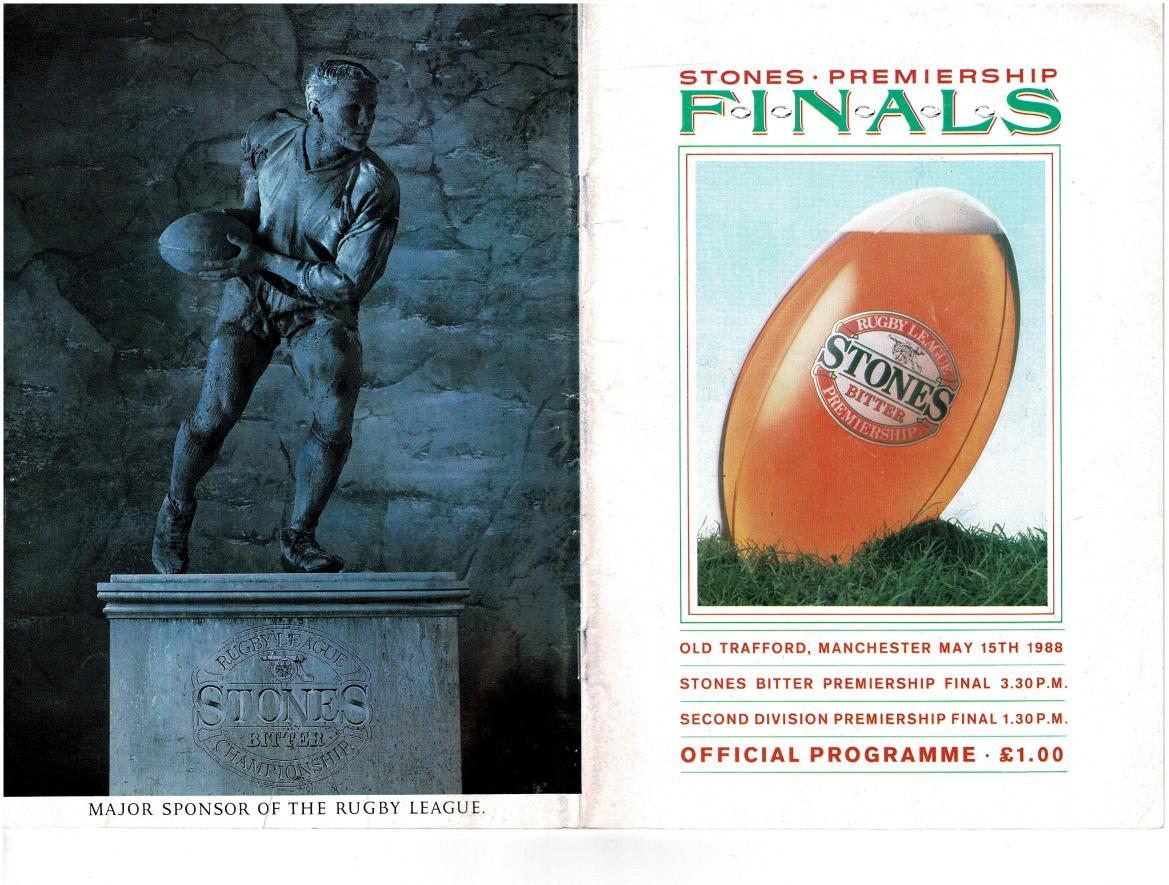 Programme cover: Oldham v Featherstone Rovers, 15 May 1988