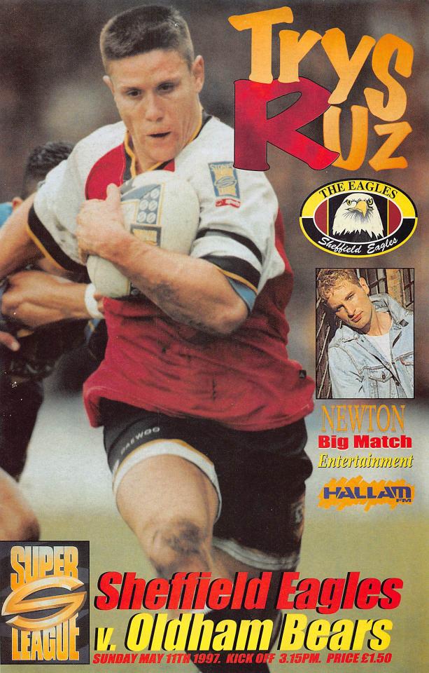 Programme cover: Oldham Bears v Sheffield Eagles, 11 May 1997