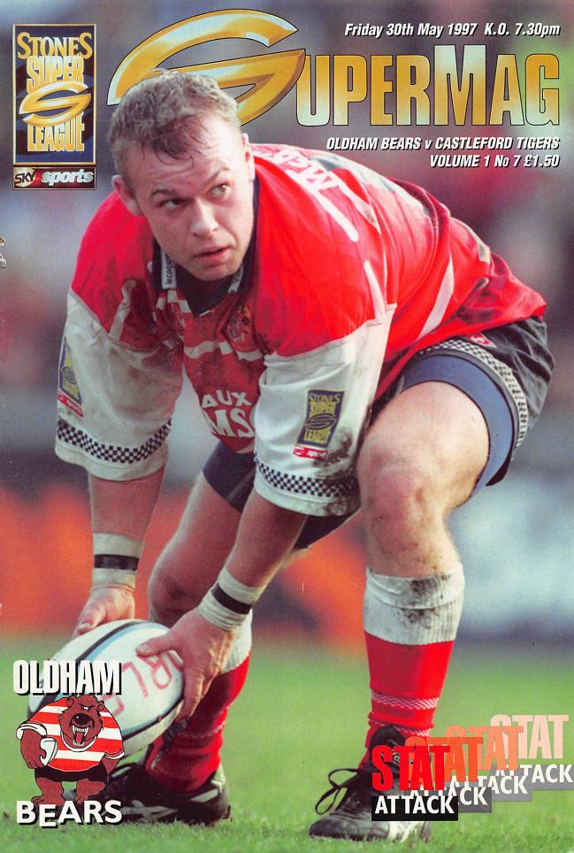 Programme cover: Oldham Bears v Castleford Tigers, 30 May 1997