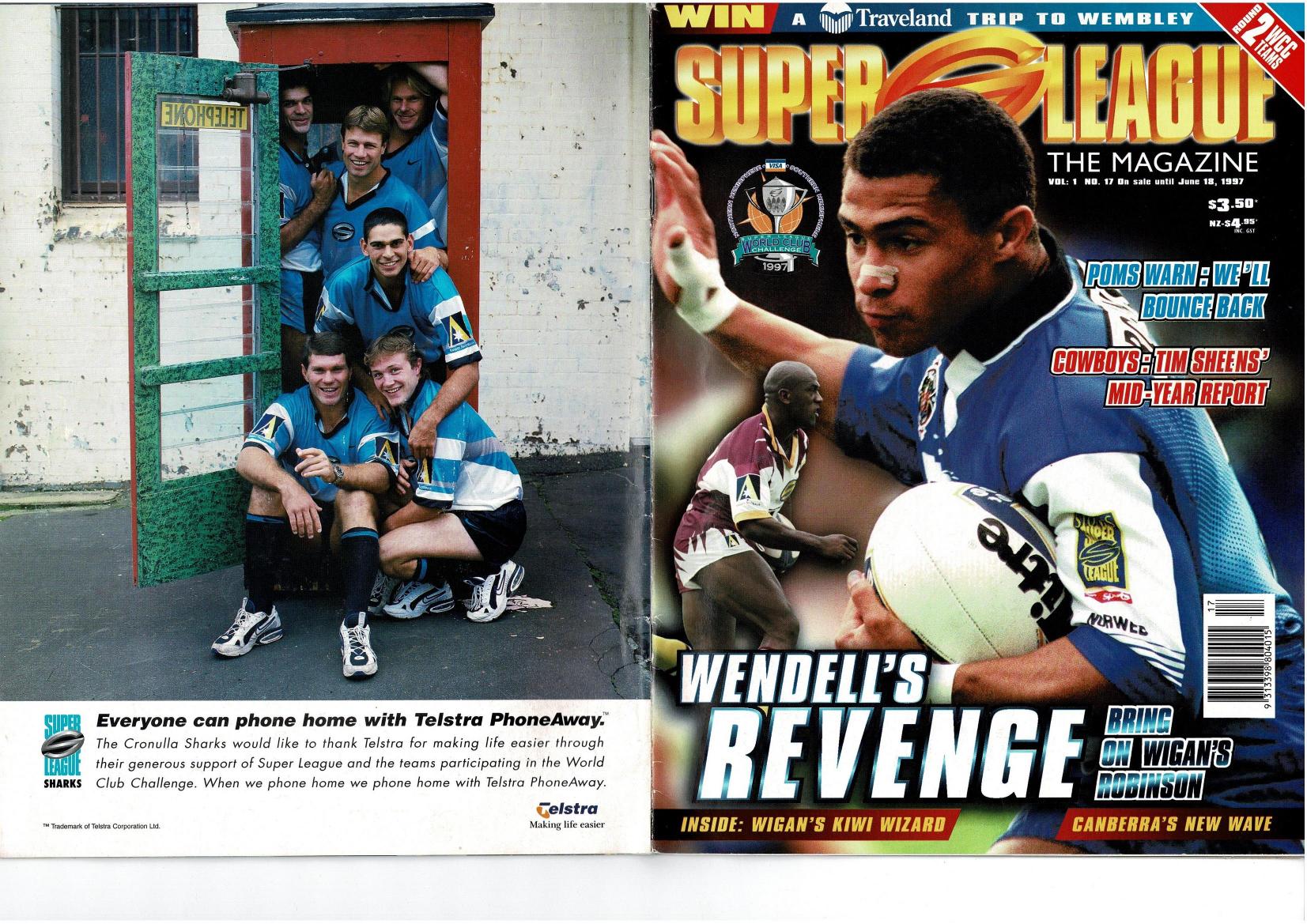 Programme cover: Oldham Bears v North Queensland Cowboys, 14 June 1997