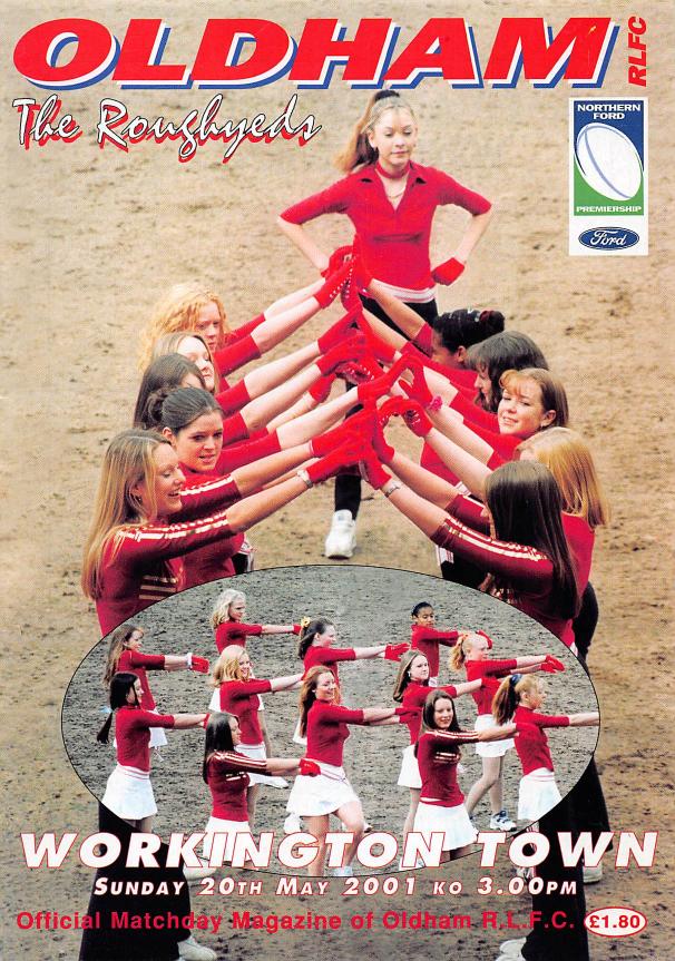 Programme cover: Oldham v Workington Town, 20 May 2001