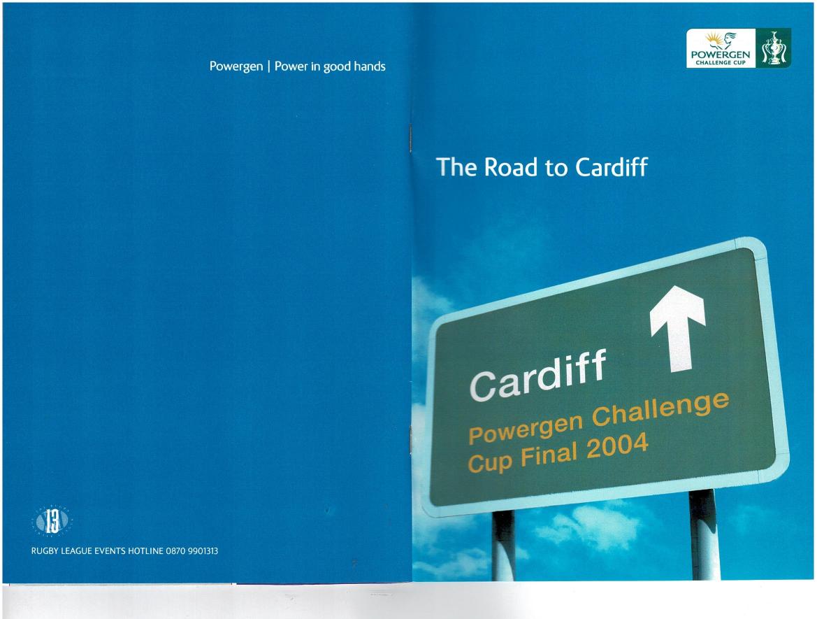 Programme cover: Oldham v Warrington Wolves, 14 March 2004