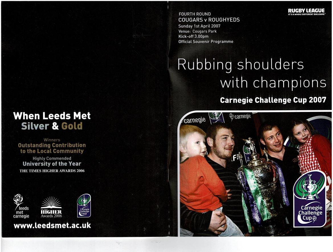 Programme cover: Oldham v Keighley Cougars, 1 April 2007