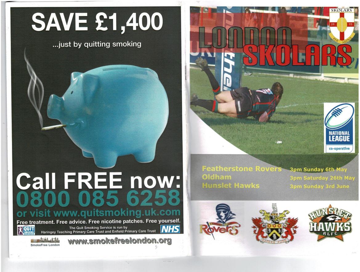 Programme cover: Oldham v London Skolars, 26 May 2007
