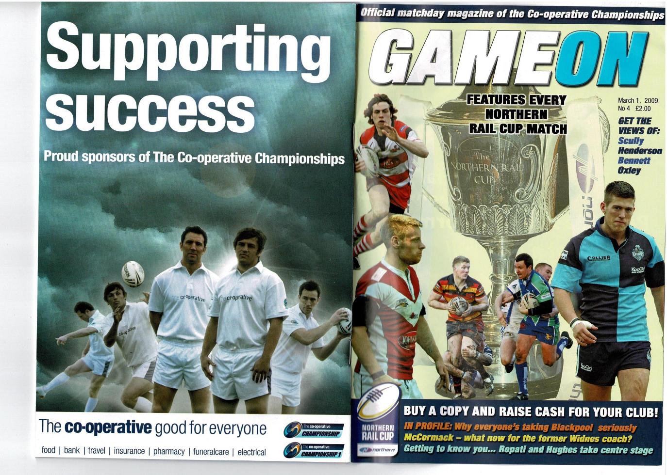 Programme cover: Oldham v Hunslet Hawks, 1 March 2009