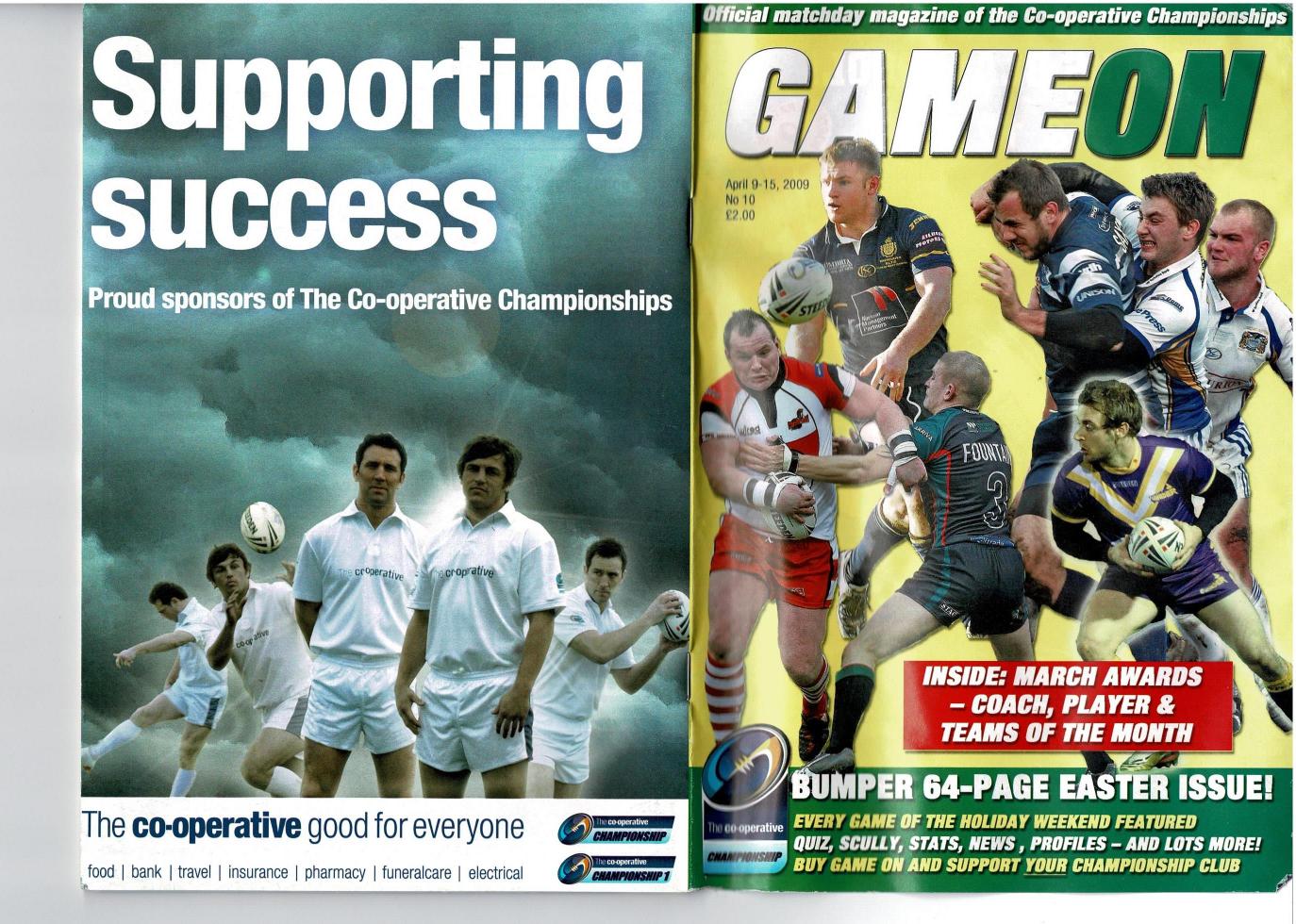 Programme cover: Oldham v Rochdale Hornets, 10 April 2009