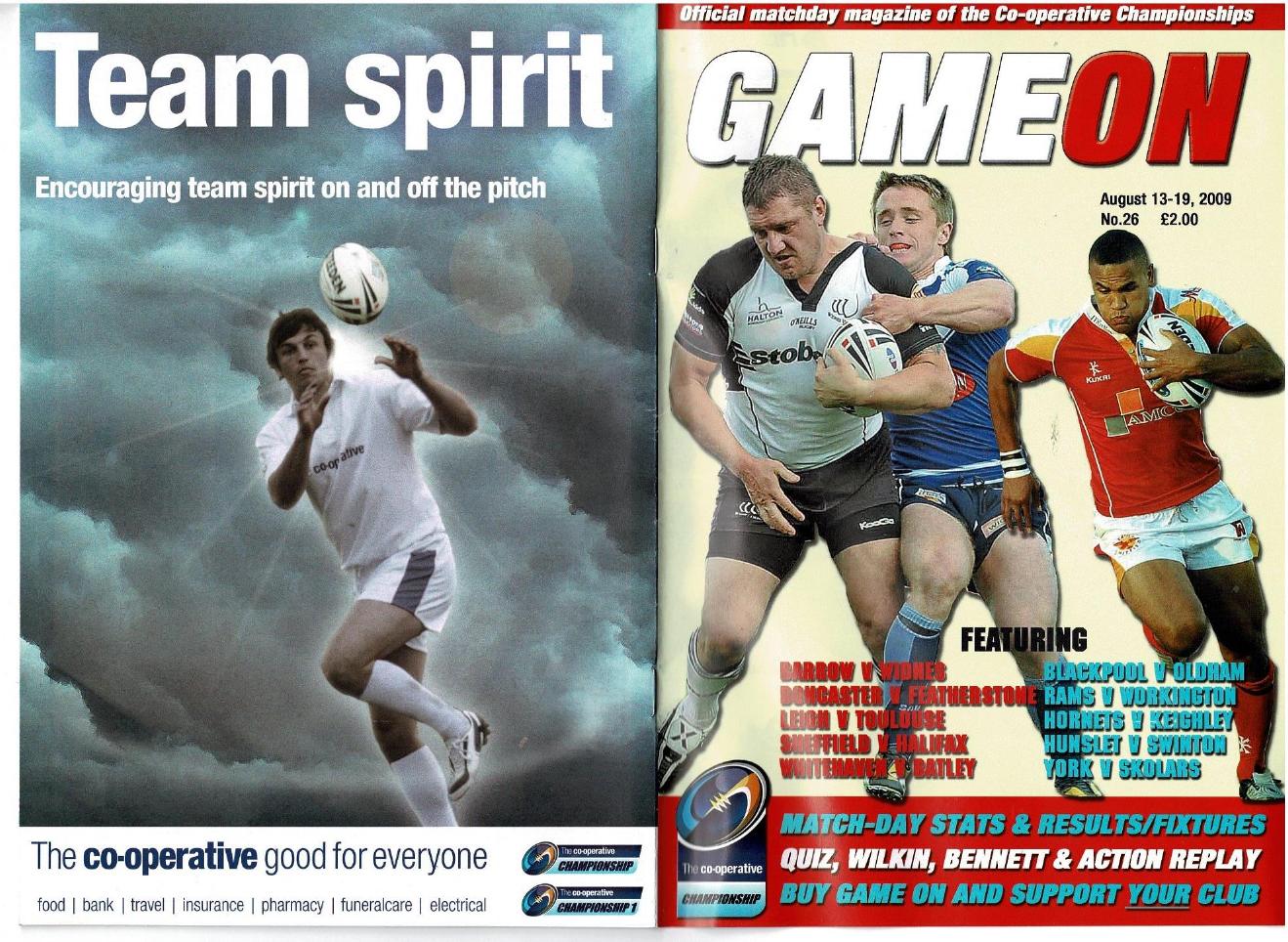 Programme cover: Oldham v Blackpool Panthers, 16 August 2009