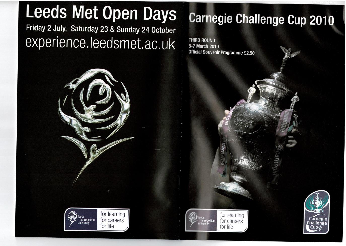 Programme cover: Oldham v Blackwood Bulldogs, 7 March 2010