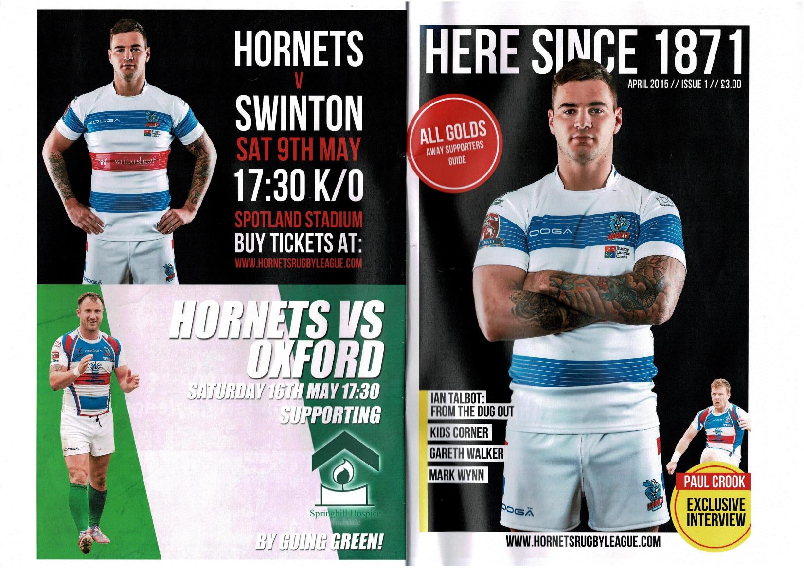 Programme cover: Oldham v Rochdale Hornets, 3 April 2015