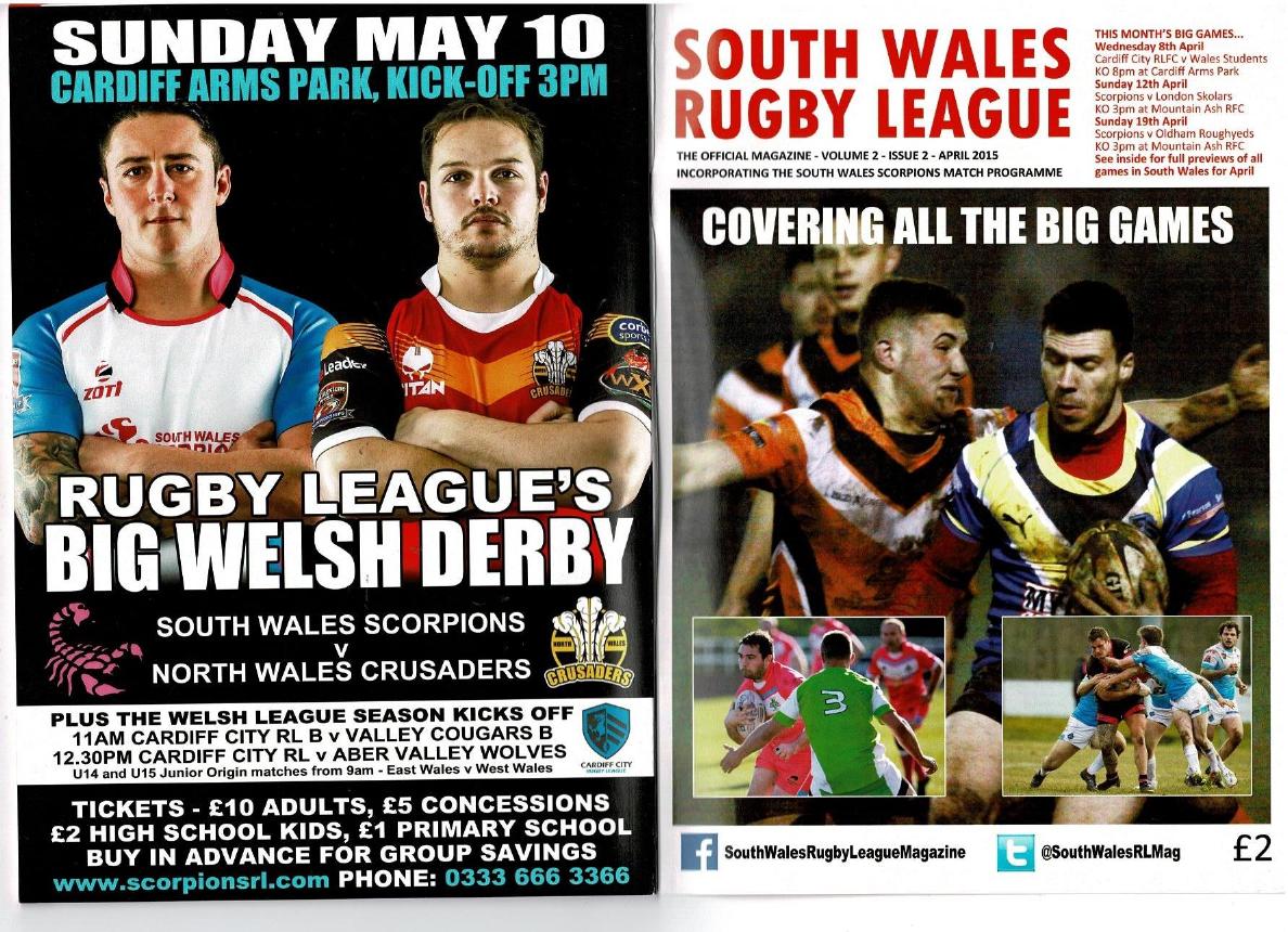 Programme cover: Oldham v South Wales Scorpions, 19 April 2015