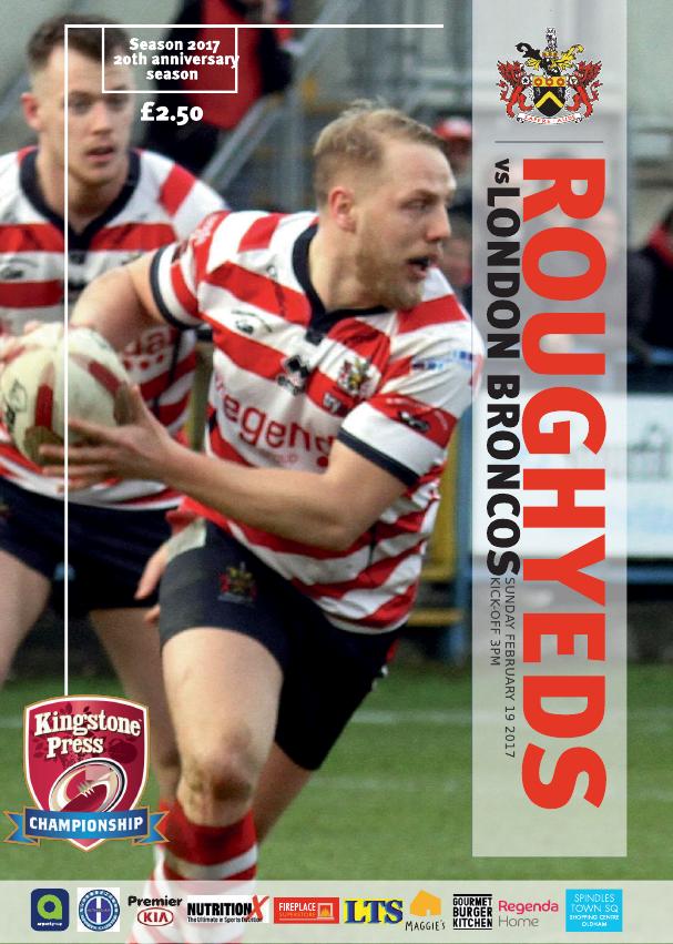 Programme cover: Oldham v London Broncos, 19 February 2017