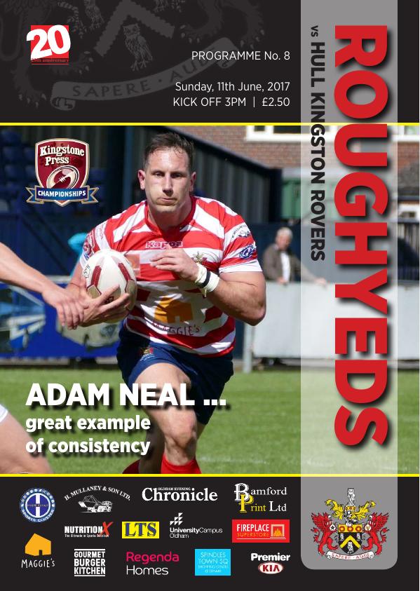 Programme cover: Oldham v Hull Kingston Rovers, 11 June 2017