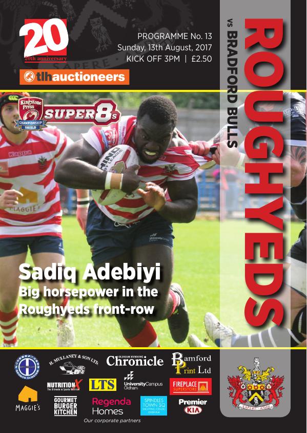 Programme cover: Oldham v Bradford Bulls, 13 August 2017