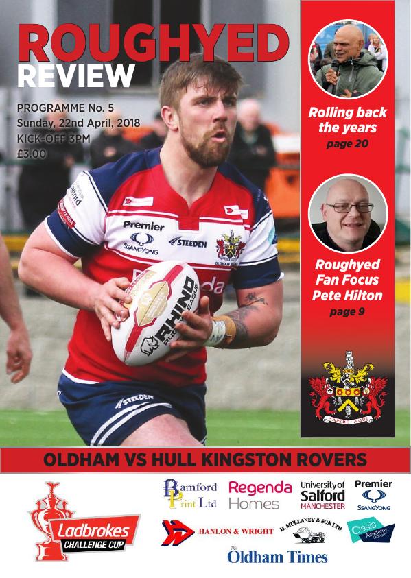 Programme cover: Oldham v Hull Kingston Rovers, 22 April 2018