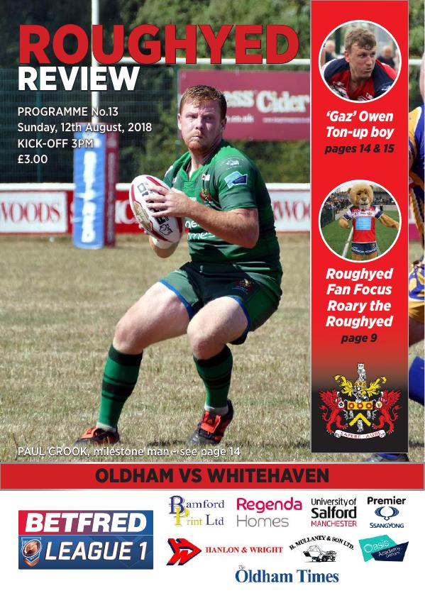 Programme cover: Oldham v Whitehaven, 24 February 2019