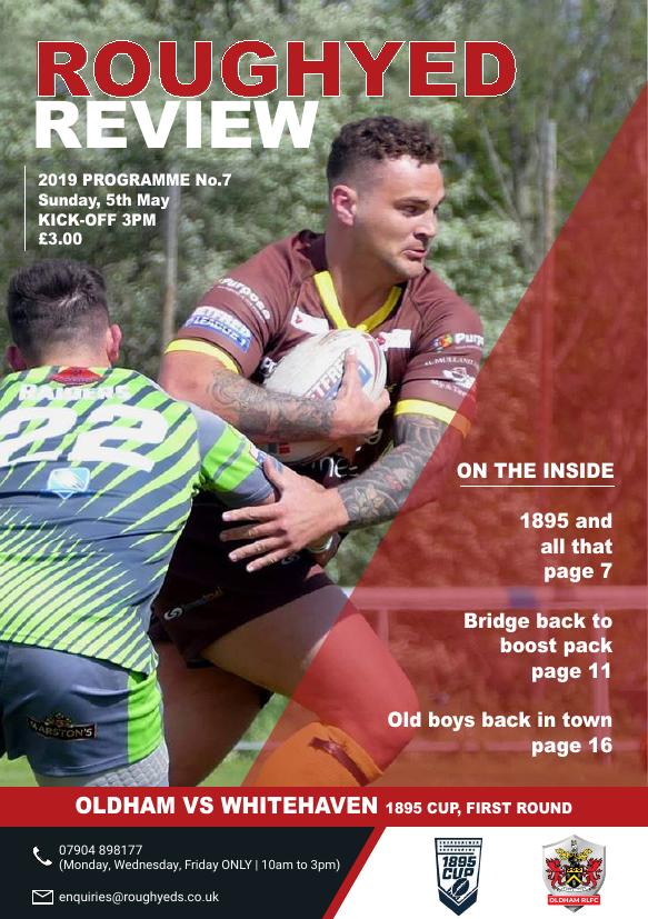 Programme cover: Oldham v Whitehaven, 5 May 2019