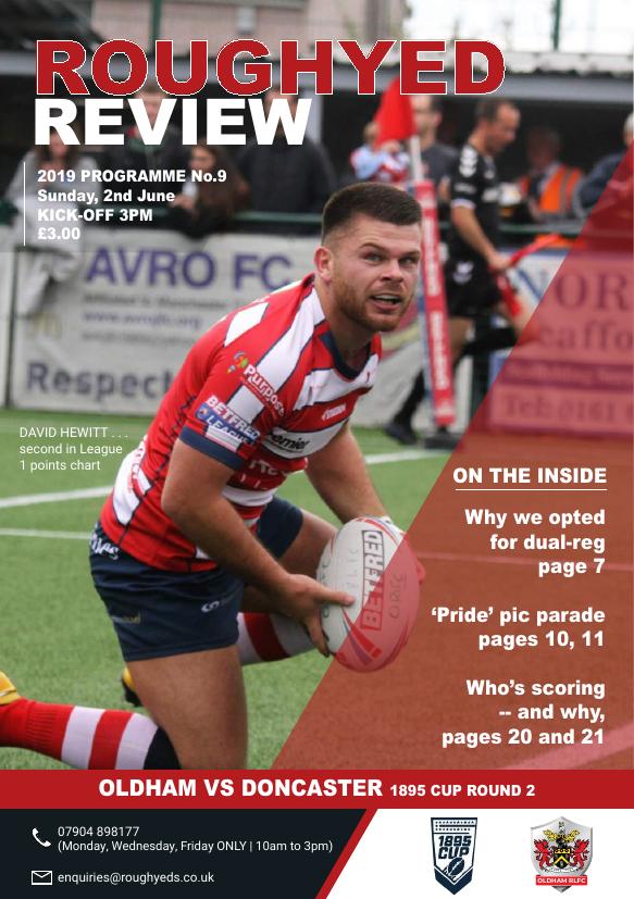 Programme cover: Oldham v Doncaster, 2 June 2019